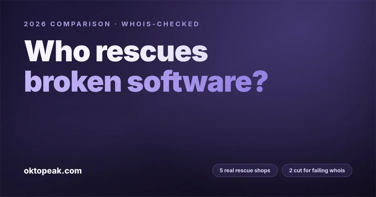 Best Software Rescue Companies (2026): Who Actually Takes Over Broken Projects