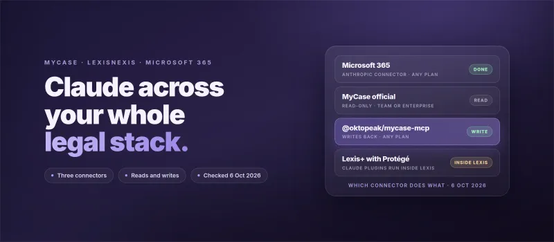 Running Claude across MyCase, LexisNexis and Microsoft 365 at a mid-size firm