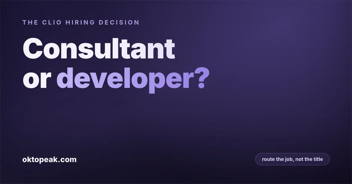 Clio Certified Consultant vs Clio Developer: Which Does Your Firm Need?