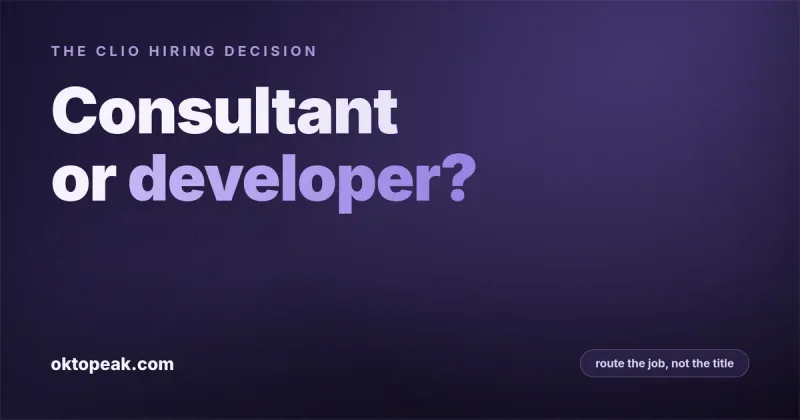 Clio Certified Consultant vs Clio Developer: Which Does Your Firm Need?