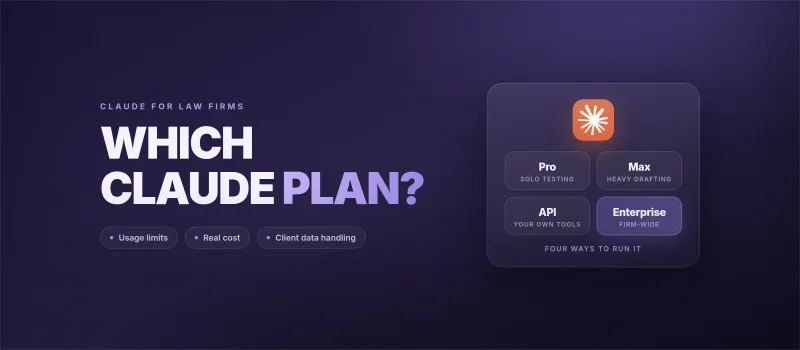 Which Claude Plan Does a Law Firm Actually Need?